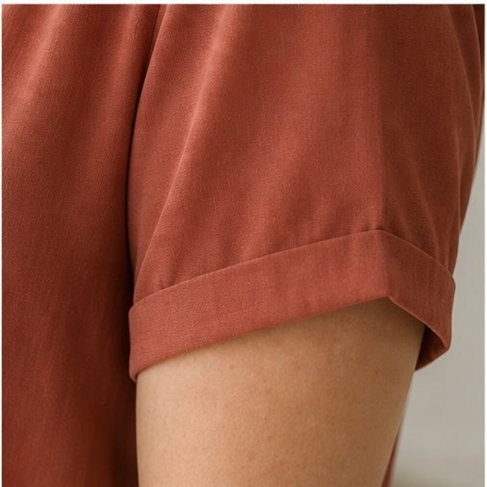 Rust Lace Trim Top - Picture 5 of 6